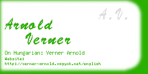 arnold verner business card